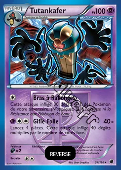 Carte Pokémon Tutankafer Reverse n°57 de la série Glaciation Plasma