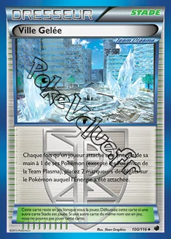 Carte Pokémon Ville Gelée n°100 de la série Glaciation Plasma