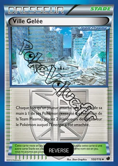 Carte Pokémon Ville Gelée Reverse n°100 de la série Glaciation Plasma