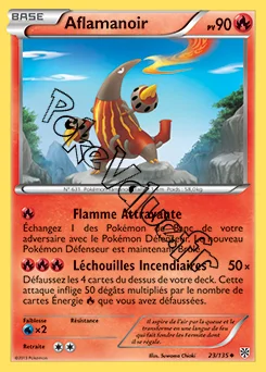 Carte Pokémon Aflamanoir n°23 de la série Tempête Plasma