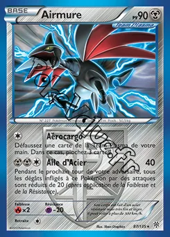 Carte Pokémon Airmure n°87 de la série Tempête Plasma