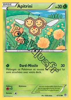 Carte Pokémon Apitrini n°4 de la série Tempête Plasma