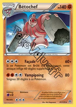 Carte Pokémon Bétochef n°81 de la série Tempête Plasma