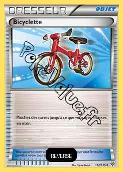 Carte Pokémon Bicyclette Reverse n°117 de la série Tempête Plasma