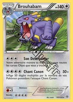 Carte Pokémon Brouhabam n°107 de la série Tempête Plasma