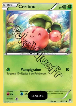 Carte Pokémon Ceribou Reverse n°6 de la série Tempête Plasma