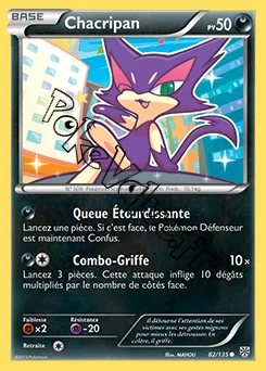 Carte Pokémon Chacripan n°82 de la série Tempête Plasma