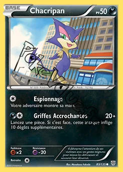 Carte Pokémon Chacripan n°83 de la série Tempête Plasma