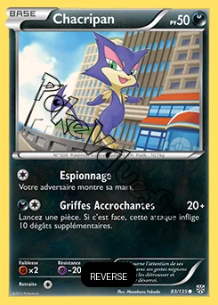 Carte Pokémon Chacripan Reverse n°83 de la série Tempête Plasma