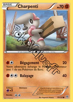 Carte Pokémon Charpenti n°79 de la série Tempête Plasma