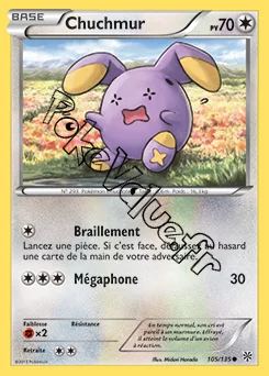 Carte Pokémon Chuchmur n°105 de la série Tempête Plasma
