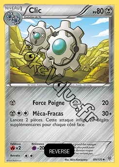 Carte Pokémon Clic Reverse n°89 de la série Tempête Plasma