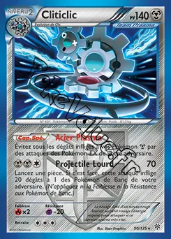 Carte Pokémon Cliticlic n°90 de la série Tempête Plasma