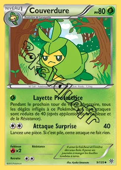 Carte Pokémon Couverdure n°9 de la série Tempête Plasma