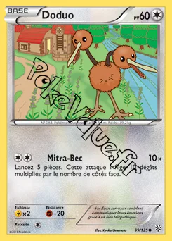 Carte Pokémon Doduo  n°99 de la série Tempête Plasma