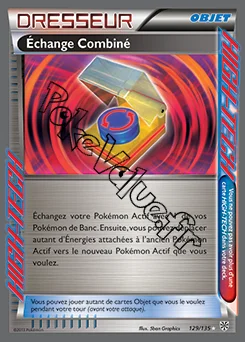 Carte Pokémon Échange Combiné n°129 de la série Tempête Plasma