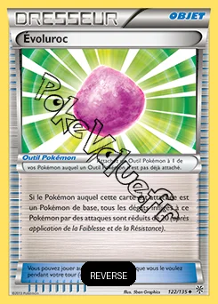 Carte Pokémon Évoluroc Reverse n°122 de la série Tempête Plasma