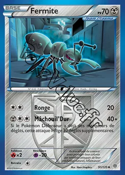Carte Pokémon Fermite n°91 de la série Tempête Plasma