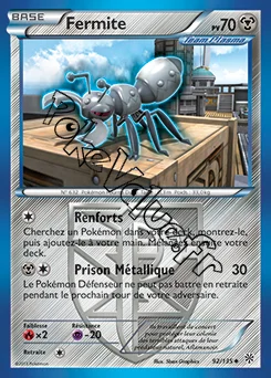 Carte Pokémon Fermite n°92 de la série Tempête Plasma