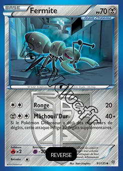 Carte Pokémon Fermite Reverse n°91 de la série Tempête Plasma
