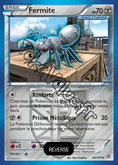 Carte Pokémon Fermite Reverse n°92 de la série Tempête Plasma