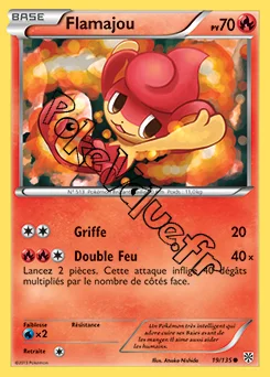 Carte Pokémon Flamajou n°19 de la série Tempête Plasma