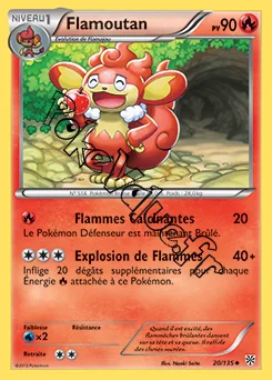 Carte Pokémon Flamoutan n°20 de la série Tempête Plasma