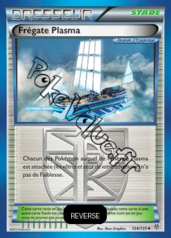 Carte Pokémon Frégate Plasma Reverse n°124 de la série Tempête Plasma