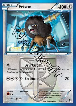 Carte Pokémon Frison n°114 de la série Tempête Plasma