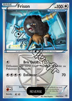 Carte Pokémon Frison Reverse n°114 de la série Tempête Plasma