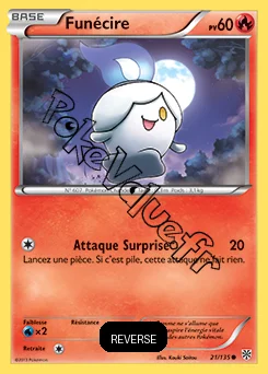 Carte Pokémon Funécire Reverse n°21 de la série Tempête Plasma
