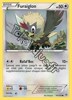 Carte Pokémon Furaiglon n°115 de la série Tempête Plasma