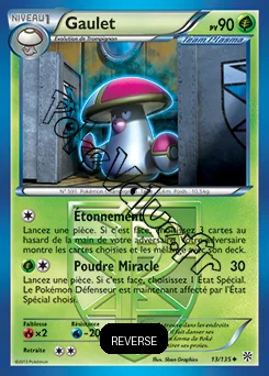 Carte Pokémon Gaulet Reverse n°13 de la série Tempête Plasma