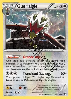 Carte Pokémon Gueriaigle n°116 de la série Tempête Plasma