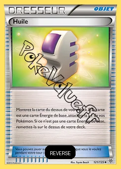 Carte Pokémon Huile Reverse n°121 de la série Tempête Plasma