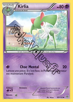 Carte Pokémon Kirlia  n°60 de la série Tempête Plasma