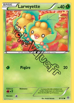 Carte Pokémon Larveyette n°8 de la série Tempête Plasma