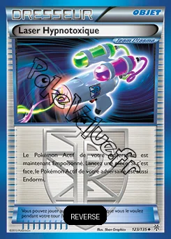 Carte Pokémon Laser Hypnotoxique Reverse n°123 de la série Tempête Plasma