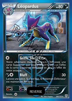 Carte Pokémon Léopardus Reverse n°84 de la série Tempête Plasma