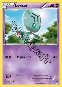 Carte Pokémon Lewsor  n°68 de la série Tempête Plasma