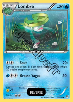 Carte Pokémon Lombre  Reverse n°30 de la série Tempête Plasma