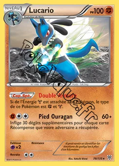 Carte Pokémon Lucario  n°78 de la série Tempête Plasma