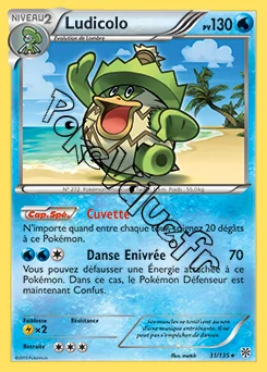 Carte Pokémon Ludicolo  n°31 de la série Tempête Plasma