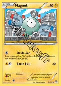 Carte Pokémon Magnéti n°42 de la série Tempête Plasma