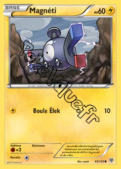 Carte Pokémon Magnéti n°43 de la série Tempête Plasma