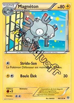Carte Pokémon Magnéton n°44 de la série Tempête Plasma