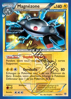 Carte Pokémon Magnézone n°46 de la série Tempête Plasma