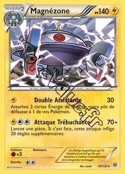 Carte Pokémon Magnézone n°47 de la série Tempête Plasma