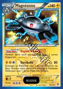 Carte Pokémon Magnézone Reverse n°46 de la série Tempête Plasma