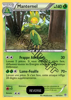 Carte Pokémon Manternel Reverse n°10 de la série Tempête Plasma